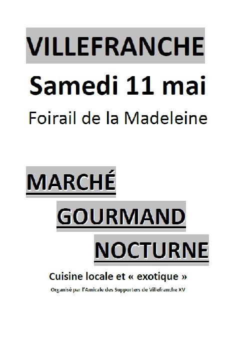 Marché Gourmand Nocturne Le 11 mai 2024