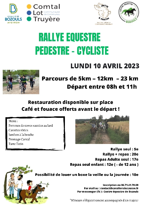 Rallye équestre pédestre et cycliste