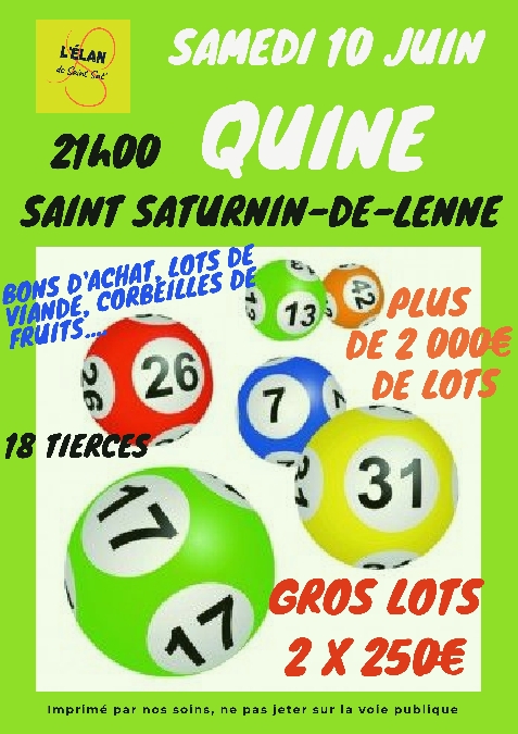 Quine à St Saturnin de Lenne