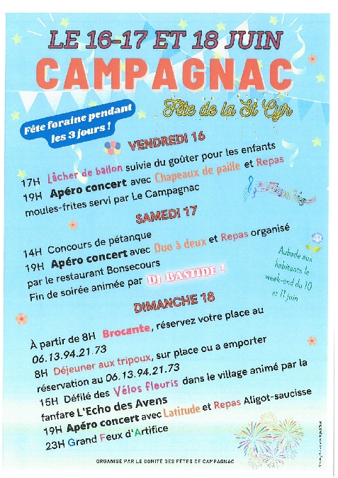 Fête de la St Cyr à Campagnac