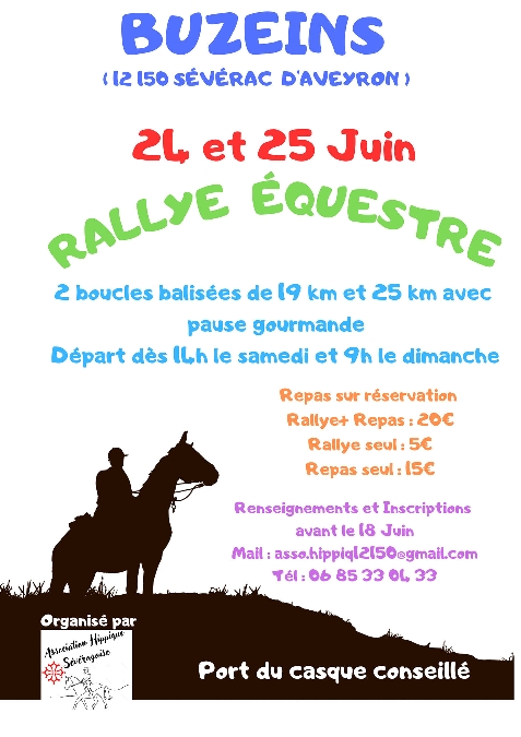 Rallye équestre à Buzeins