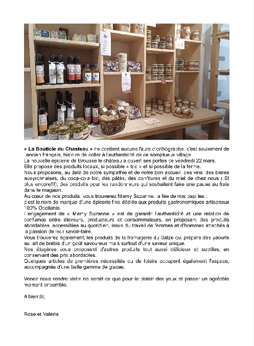 Épicerie la Bouticle du Chasteau