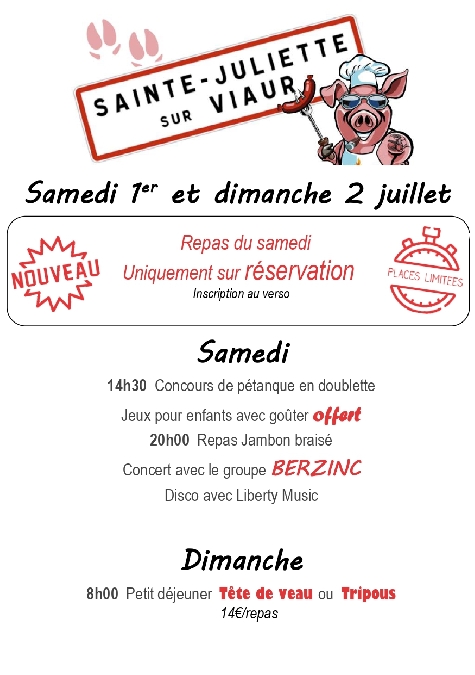 Fête du village de Sainte Juliette sur Viaur