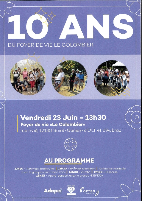 10 ans du foyer de vie le Colombier à St Geniez d'Olt