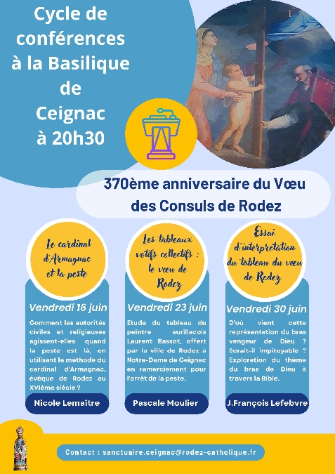 Conférence de Pascale Moulier à la Basilique Notre Dame de Ceignac : le tableau du Voeu de Rodez