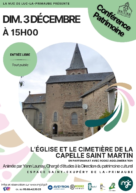 CONFÉRENCE MON PATRIMOINE : L'église et le cimetière de la Capelle Saint Martin