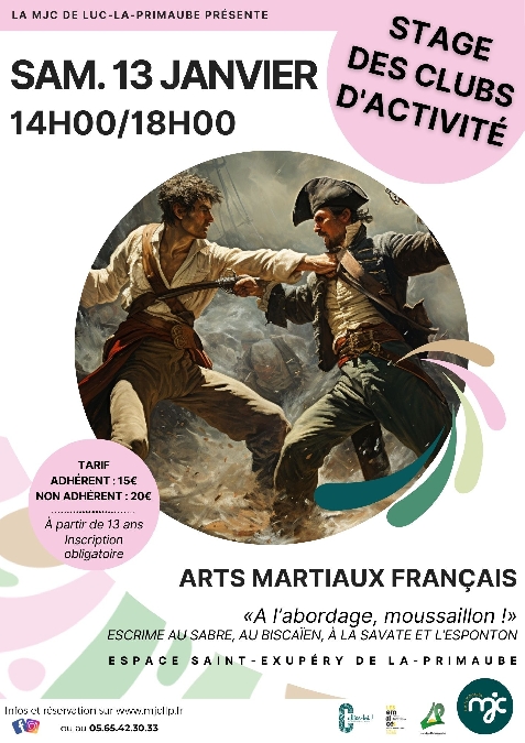 STAGE : Arts Martiaux Français « A l'abordage, moussaillon ! »
