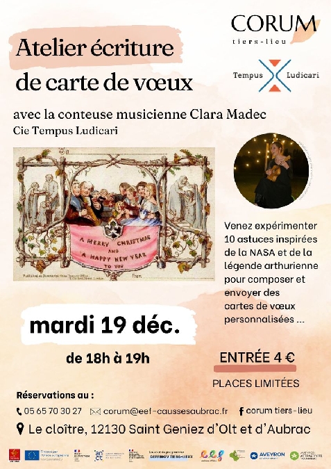 Atelier d'écriture de cartes de voeux