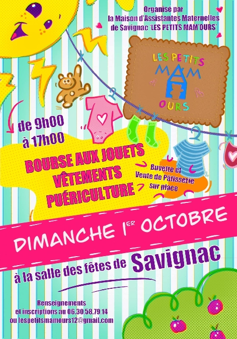 Bourse aux jouets & vêtements puériculture à Savignac