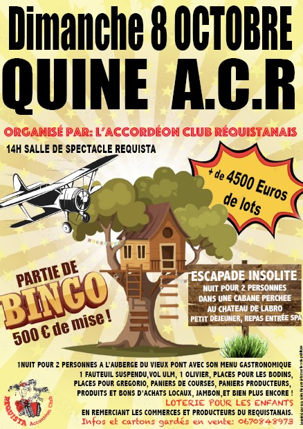 Quine de l'Accordéon Club Réquistanais