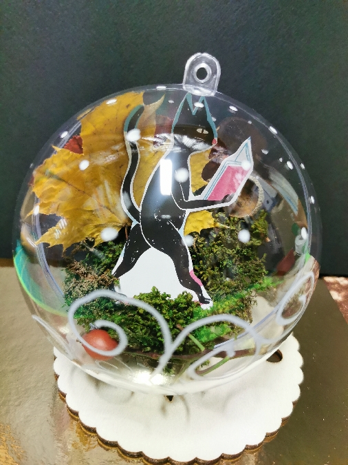 Atelier : paysage dans une boule de Noël au musée Denys-Puech