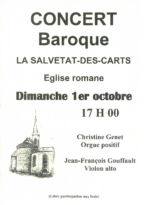 Concert Baroque La Salvetat-des-Carts