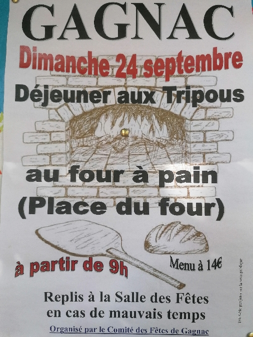 Déjeuner aux tripoux à Gagnac