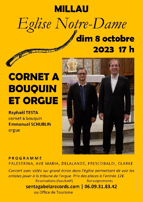 Concert de cornet à bouquin et orgue - Eglise Notre Dame de l'Espinasse