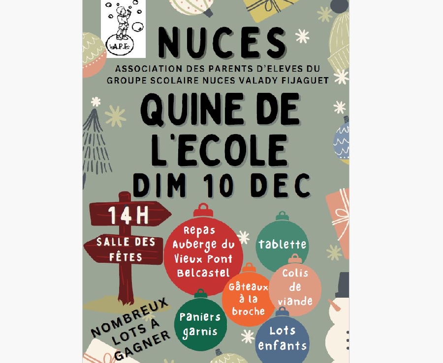 Quine de l'APE - Nuces