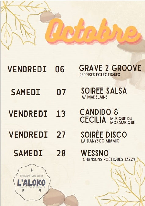 Scènes musicales du mois d'octobre - L'Aloko