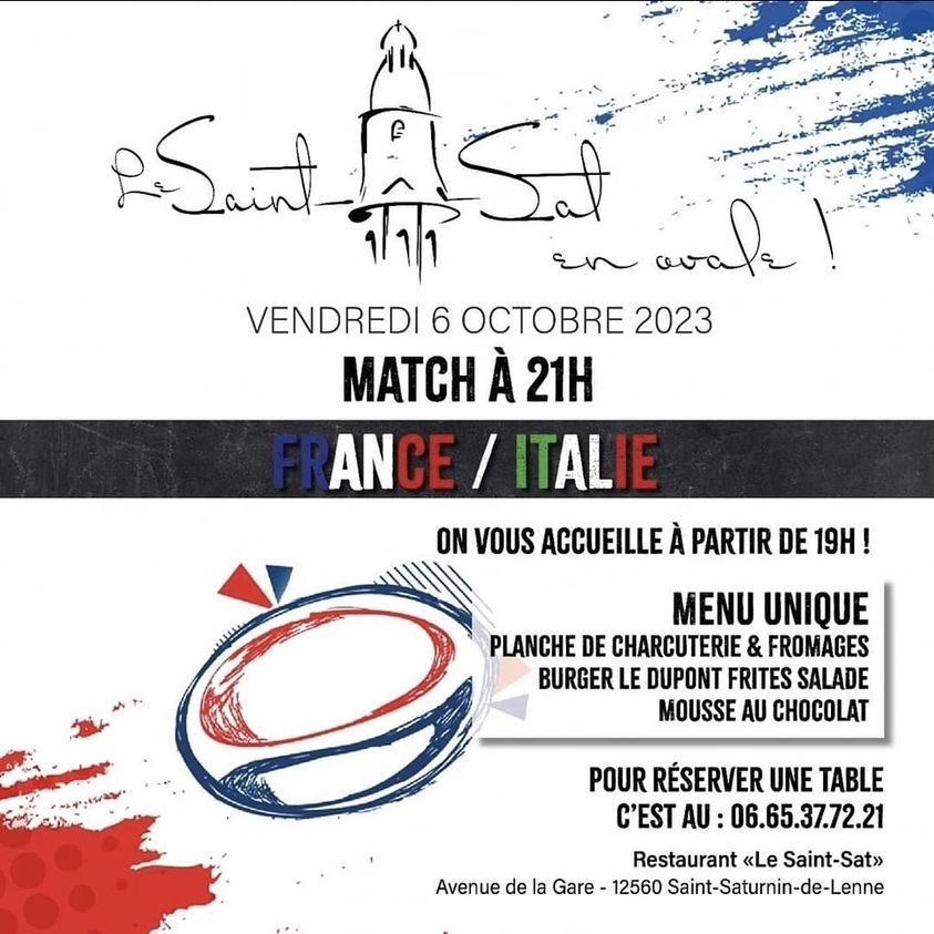 Match France vs Italie au restaurant 