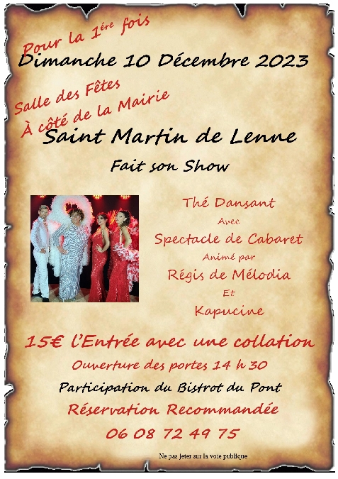 Thé dansant à Saint Martin de Lenne