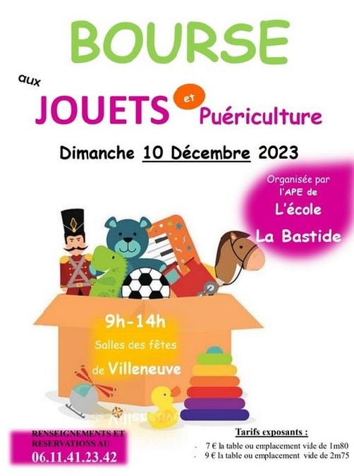 Bourse aux jouets et à la puériculture - Villeneuve