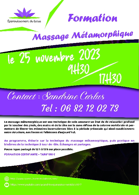 Formation au massage métamorphique