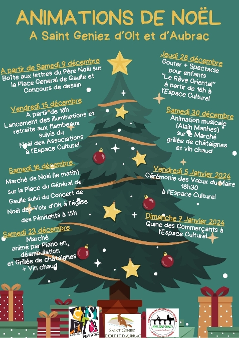 Concours de dessin et boîte aux lettres du Père Noël à St Geniez d'Olt