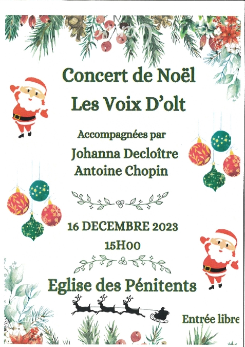 Concert de Noël des Voix d'Olt à St Geniez d'Olt