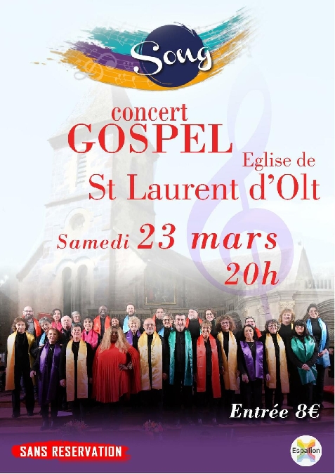 Concert de Gospel à l'église de St Laurent d'Olt
