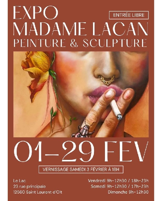 Exposition Madame Lacan Peintures et scuptures à St Laurent d'Olt