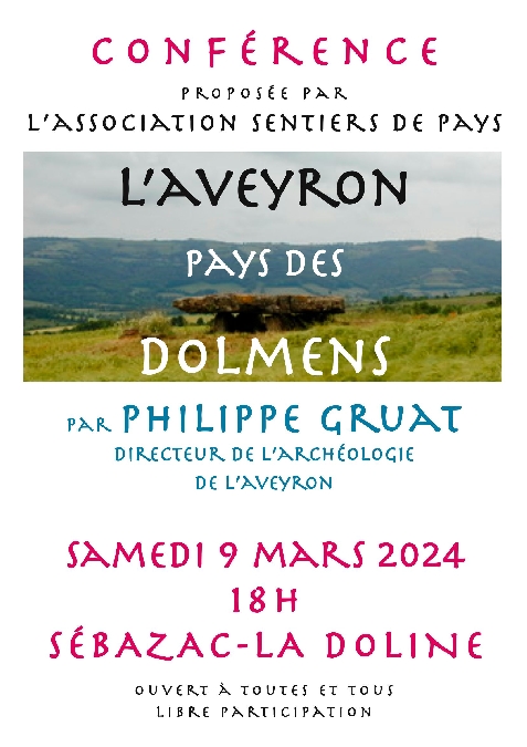 Conférence sur les dolmens de l'Aveyron