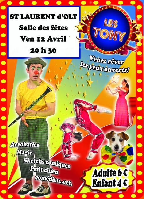 Les Tony : spectacle de music-hall à St Laurent d'Olt
