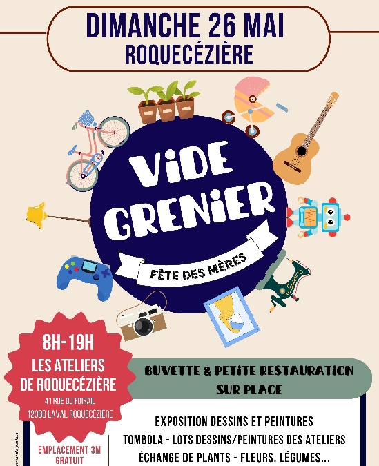 Vide Grenier et Expo à Roquecézière