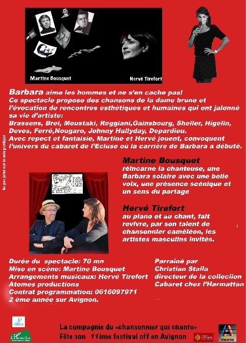 Spectacle Barbara | Marine Bousquet - Hervé Tirefort