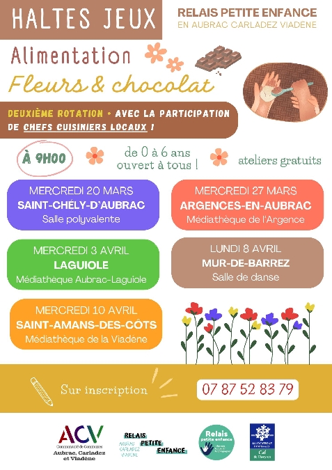 Atelier Relais Petite Enfance - Alimentation Fleurs et chocolat