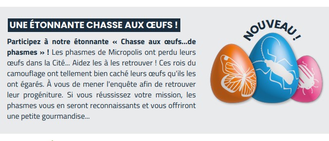 MICROPOLIS "Chasse aux oeufs" Du 6 avr au 5 mai 2024