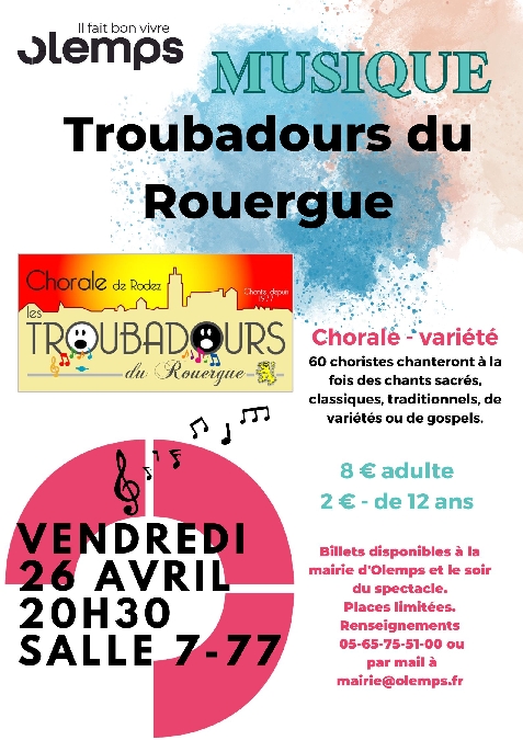 Spectacle musical : Les Troubadours du Rouergue
