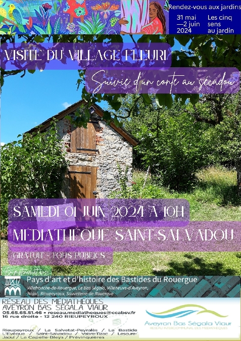 Rendez-vous aux jardins : visite du village fleuri et conte à Saint-Salvadou