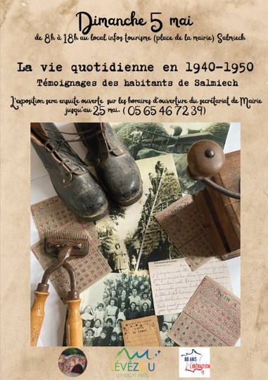 EXPOSITION "La vie quotidienne en 1940/1950" Du 5 au 25 mai 2024
