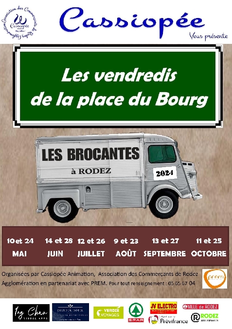 Brocantes : Les vendredis de la place du Bourg à Rodez