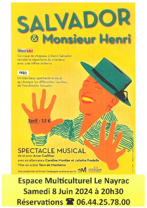 Spectacle musical - Salvador et Monsieur Henri Le 8 juin 2024