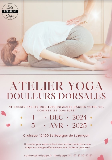 Atelier yoga douleurs dorsales - Leti Yoga